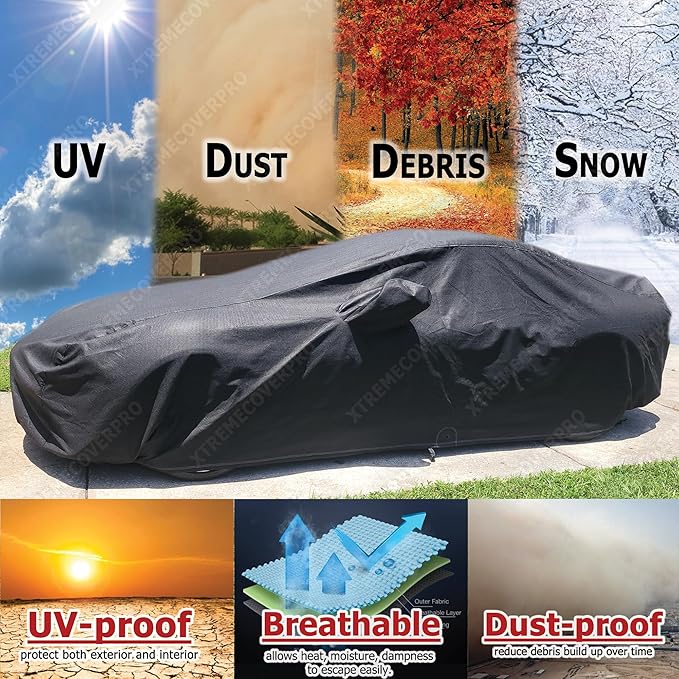 Car Cover fits 2014 2015 2016 2017 2018 2019 2020 Mercedes-Benz CLA250 CLA350 CLA45 XTREMECOVERPRO PRO Plus Series Black