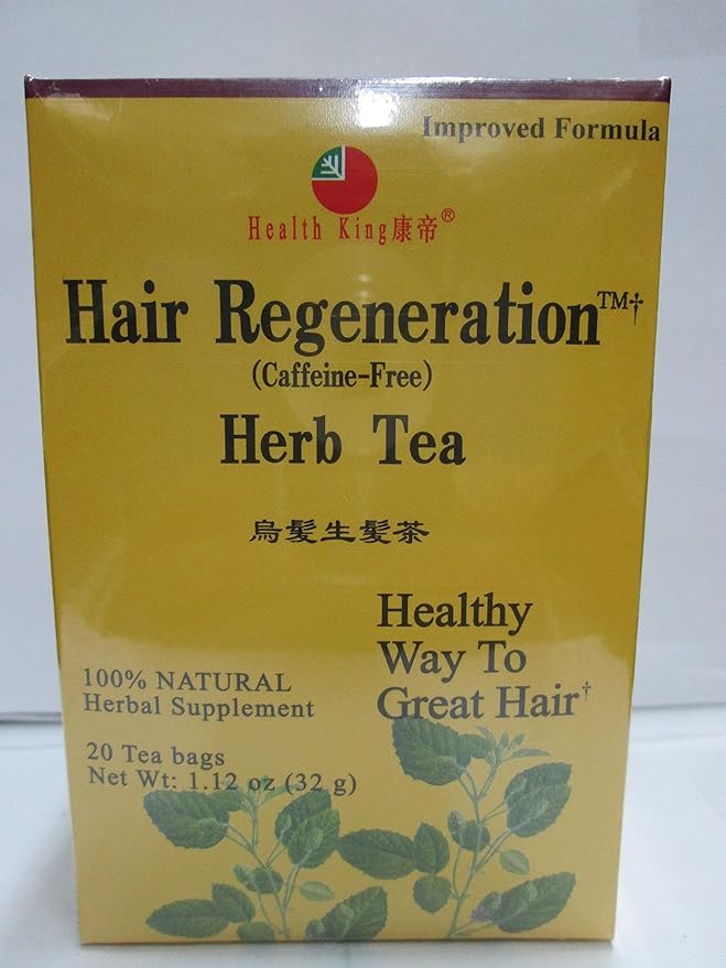 Health King Hair Regeneration Herb Tea Bags - 20 Count 1.12 Ounce ( 3 Pack)