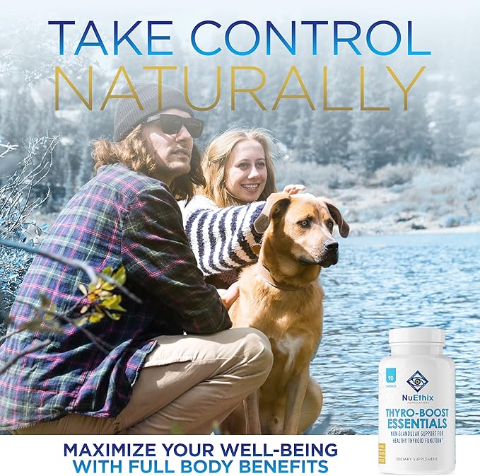 NuEthix Formulations Cortisol and Thyroid Support Supplement Bundle: Cort-Eaze Cortisol-Control Supplement 60 Capsules 30 Servings and Thyro-Boost Essentials 90 Capsules