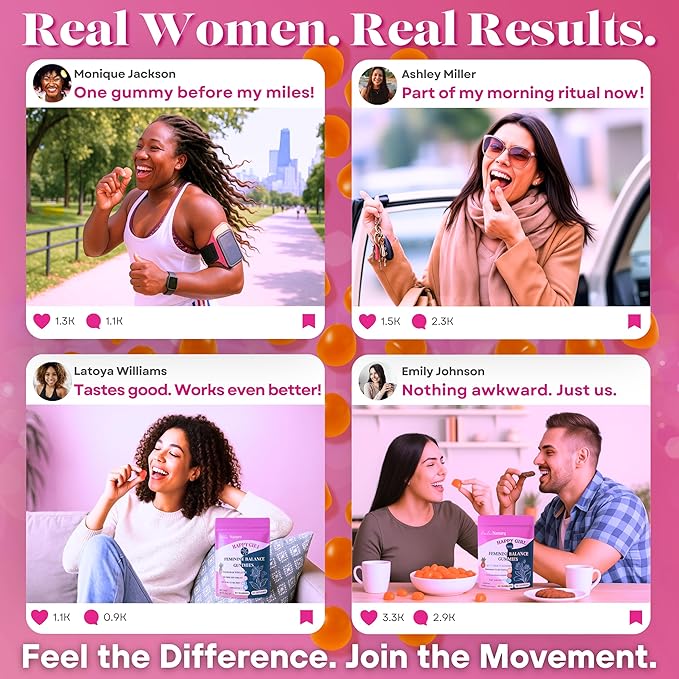 Dr. Lu Happy Girl Feminine Balance Gummies | Pineapple Gummies for Women pH Balance with Probiotics &amp Immune Support | Delicious &amp Naturally Flavored Sugar-Free Vegan - 60 Count