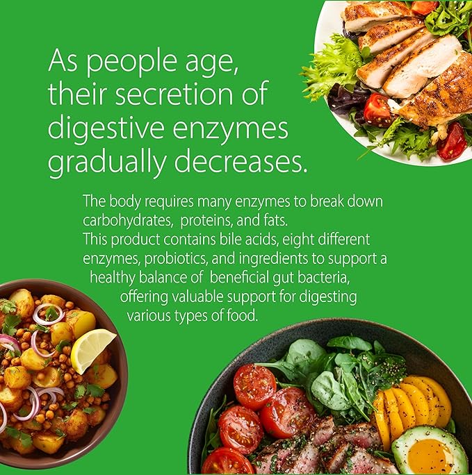 Digestive Enzyme Multiplex - Multi Enzymes Probiotic 12 Strains &amp Prebiotic for Digestive Health Bloating &amp Gut Health - Mealtime Discomfort Relief - 90 Vegan Capsules 90 Day Supply