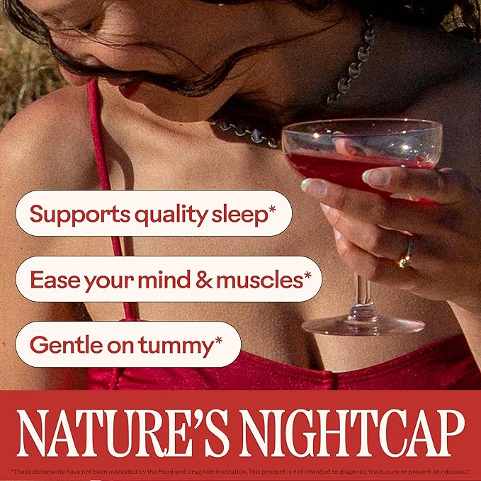 Wooden Spoon Herbs Magic Magnesium Glycinate Powder Drink Mix (Tart Cherry) | 300mg Magnesium 0.5mg Plant-Based Melatonin | Calming Nighttime Supplement | Easy Mix Sleep Support Powder Vegan | 3.7oz