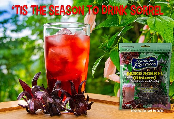 Premium Sorrel (5 pack) Hibiscus Flower Whole Petal 3 Oz (pack of 5) - Flor de Jamaica Zobo Flower perfect for Tea and Mexican Agua Fresca - Makes Refreshing Iced Tea Or Hot Tea