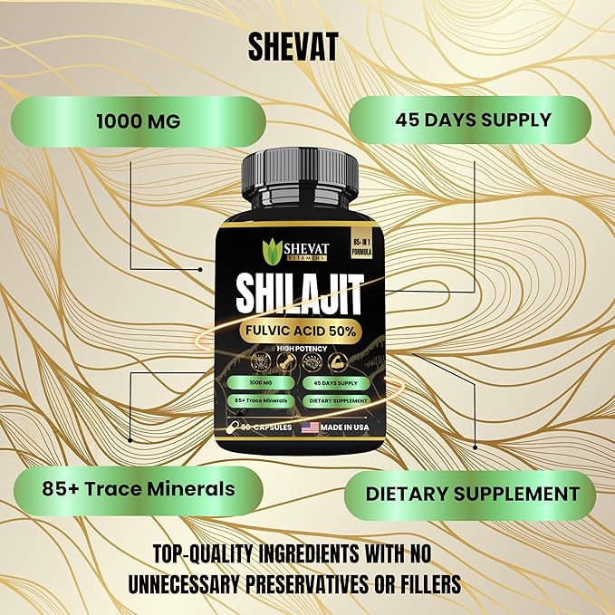 90 Shilajit Capsules for Men &amp Women 22000mg with 50% shilajit Fulvic acid organic Himalayan Natural Shilajit for Men Pure Shilajit Extract 85+Trace Mineral Supplements for Women Energy Boost-USA