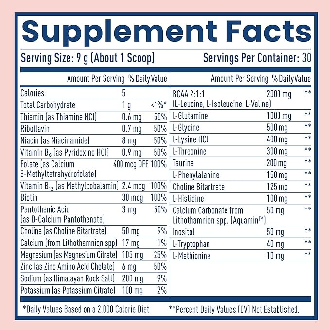 NativePath Hydrate Zero Sugar Electrolytes Powder with BCAAs Mixed Berry Hydration Keto &amp Paleo Friendly 30 Servings