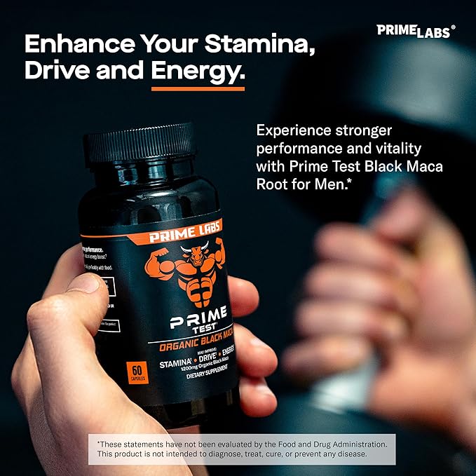 Prime Labs Organic Black Maca Capsules (60 ct) + Creatine HCl Capsules (60 ct)