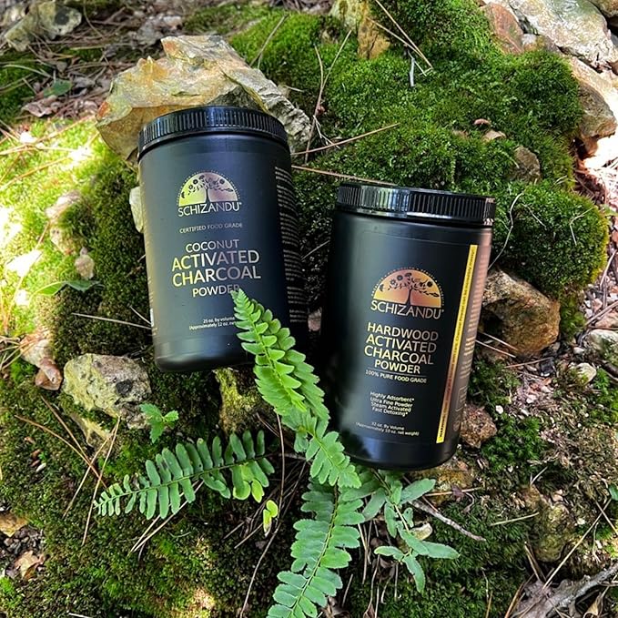 Activated Hardwood Charcoal Powder by Schizandu Vegan 100% | Supports Skin Body Teeth Whitening 3-Packs