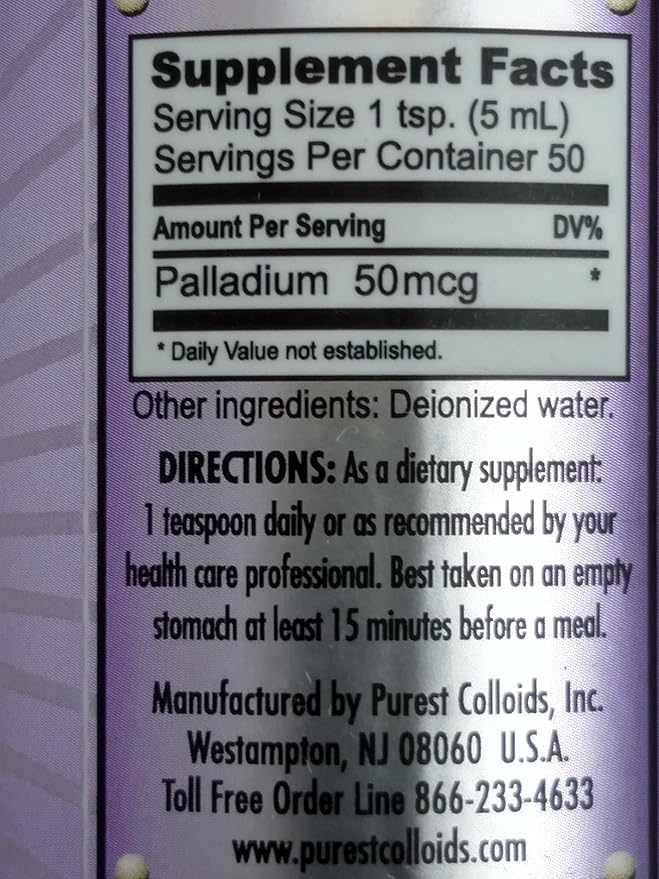 MesoPalladium ™ 10 ppm Colloidal Palladium 250 mL/8.45 Oz
