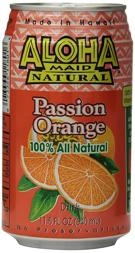 Aloha Maid Juice Passion Orange 11.5 Fl Oz (Pack of 24)