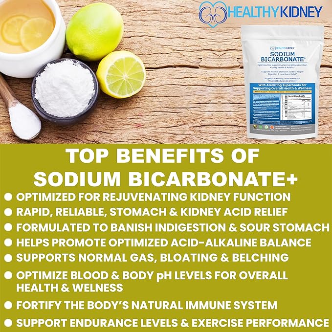 Advanced Acacia Fiber Powder Bundle 2.5 Ibs (40oz) Soluble Fiber Leaky Gut Repair Powder + Organic Sodium Bicarbonate Alkaline Supplement for Alkalinity 2LB