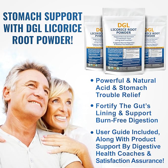Advanced Acacia Fiber Powder Bundle 2.5 Ibs (40oz) Soluble Fiber Leaky Gut Repair Powder + DGL Licorice Supplement: Stomach Relief Leaky Gut Repair DGL Powder for Digestive Restoration Acid Relief