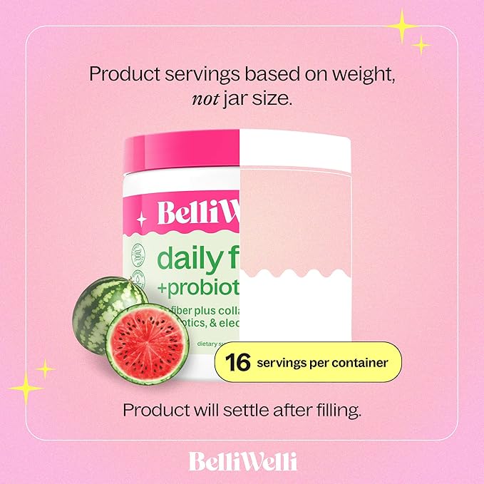 Belli Welli Daily Fiber Supplement for Women &amp Men Bundle – Premium Fiber Powder from Organic Acacia with Added Collagen Electrolytes &amp Probiotics – No Bloat Constipation &amp Gut Health Su