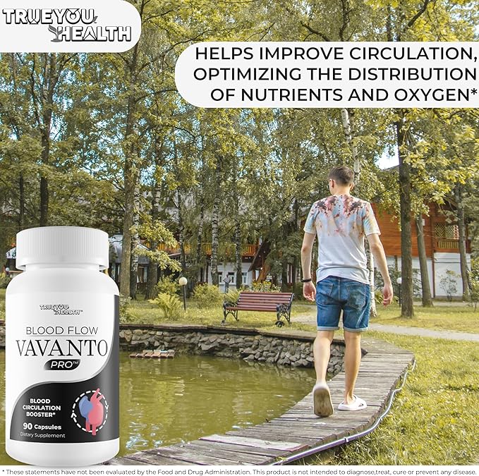 Blood Flow Vavanto Pro - Our Best Blood Circulation Booster - Mens Blood Flow Care - Our Best Blood Flow Support - Blood Flow Capsules - Blood Flow Pills - Max Blood Flow Vavanto Growth Circulation