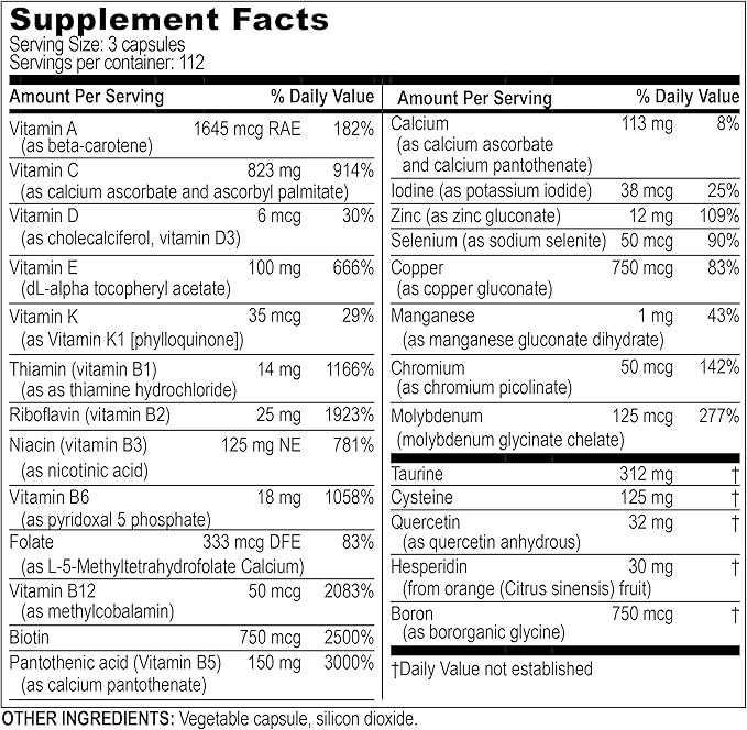 Life Enhancement Radical Shield | 28 Vitamins Minerals Antioxidants &amp More | 112 Servings