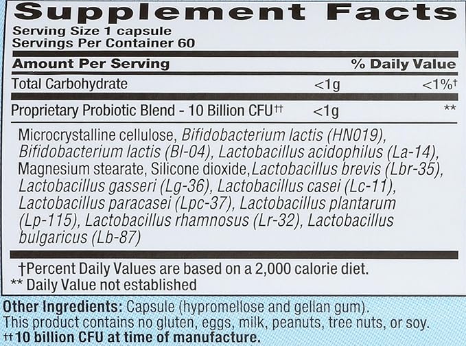 Nutrition Now PB 8 Probiotic Immune System and Digestive Support* Dietary Supplement 60 Count