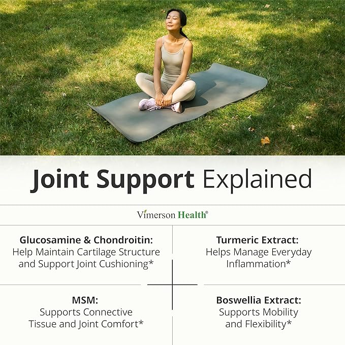Glucosamine Chondroitin MSM – Joint Support Supplement for Women and Men with Glucosamine Sulfate 1500 mg Chondroitin and MSM – for Cartilage Joint Health and Flexibility – 90 Tablets
