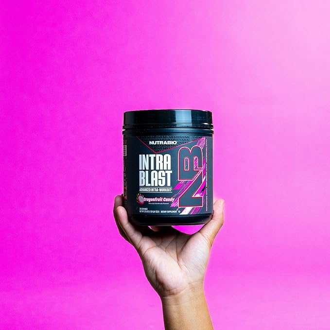 NutraBio Intra Blast Bcaa Powder Amino Acid Supplement Electrolyte &amp Hydration Blend Intra Pre Workout &amp Muscle Recovery 20g Eaa Amino Acids Powder 5g Glutamine- Dragonfruit Candy 30 Ser