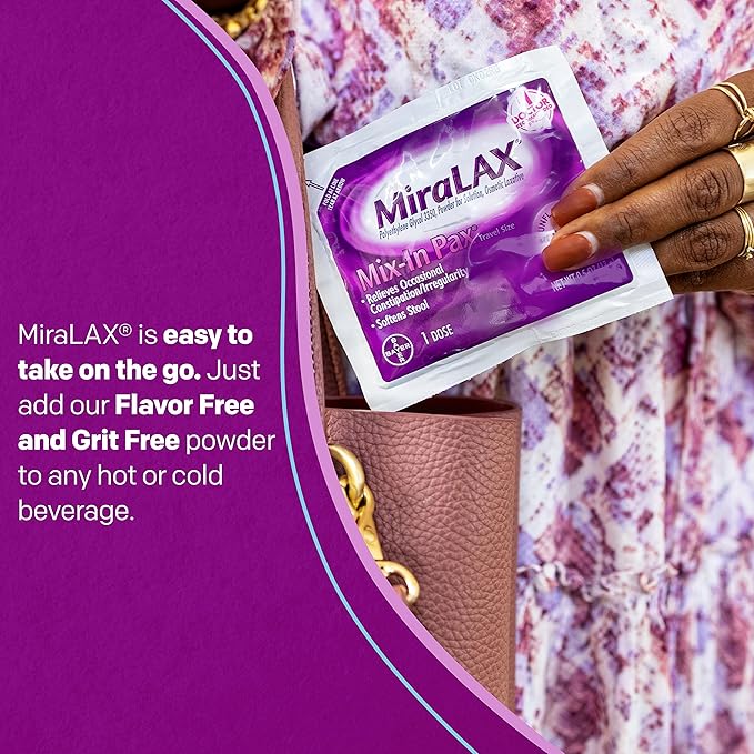 MiraLAX Laxative Powder Packets 10.0 ea. (Quantity of 5)