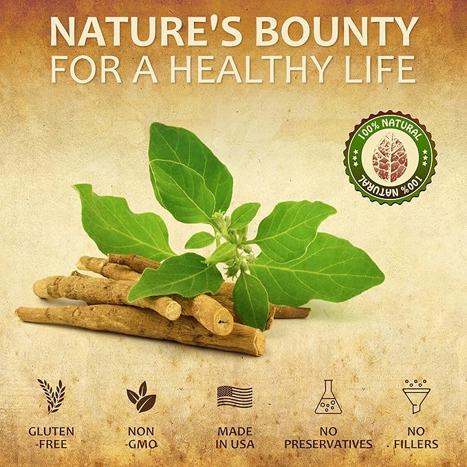 Ashwagandha Supplements – Organic Withania Somnifera Root Extract Liquid Drops – Natural Stress Relief Mood Booster Sleep Aid &amp Calming Support – Non-GMO Vegan Formula – 4 fl oz