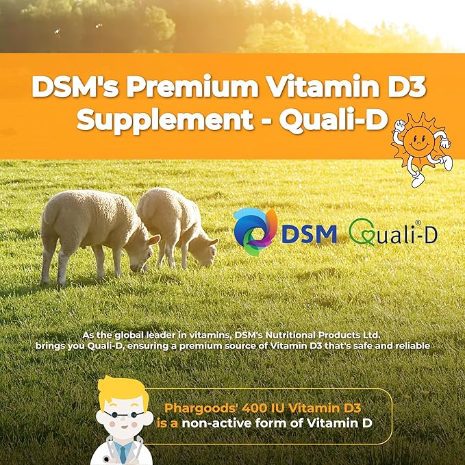 Baby Vitamin D3 Drops-400IU per Drop-1200 Servings-Safe for Newborns&ampKids-Supports Immune&ampBone Health-30ml