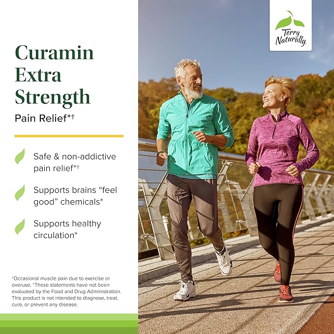 Terry Naturally Curamin Extra Strength - Curcumin &amp Boswellia for Healthy Circulation Support - Turmeric Supplement to Support Joints Muscle Health &amp Endorphin Production - 30 Tablets (Pack o