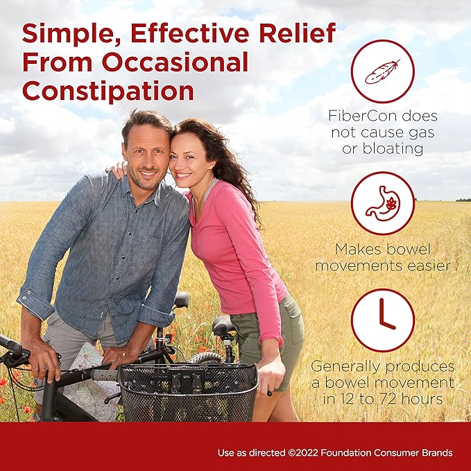 Fibercon Fiber Therapy Coated Caplets Safe Simple &amp Comfortable Insoluble Fiber &amp Colace Regular Strength Stool Softener 100 mg Capsules 100 Count Docusate Sodium Stimulant-Free