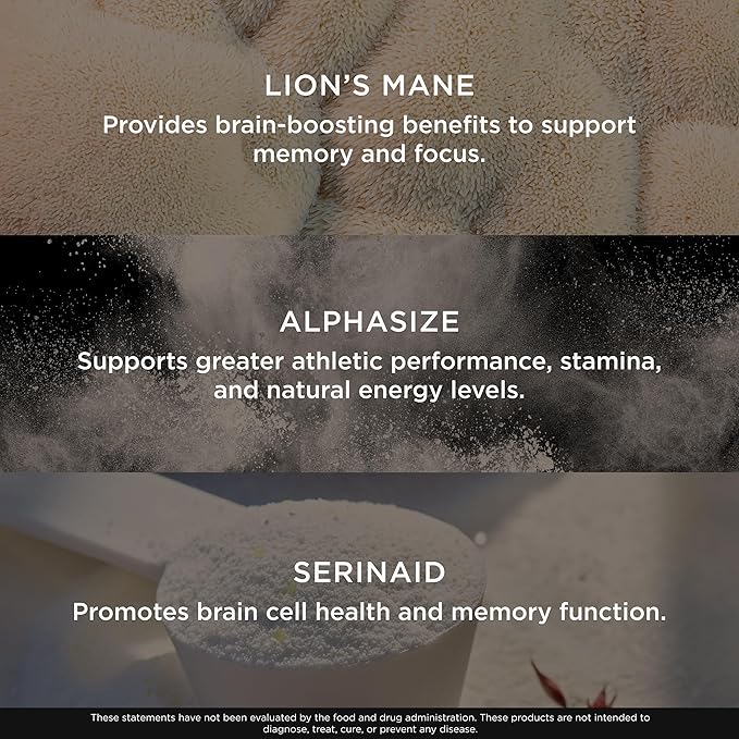 Genius Consciousness Super Nootropic Brain Supplement Powder Mango - Boost Focus Cognitive Function Concentration &amp Memory Booster - Alpha GPC &amp Lions Mane Mushroom for Neuro Energy &amp