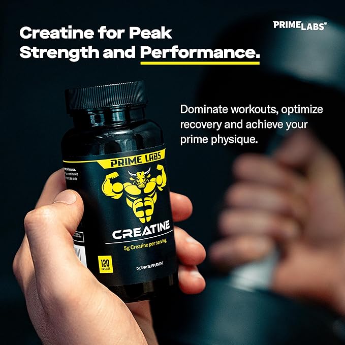 Prime Labs L Arginine (60 ct) + Creatine Capsules (120 ct)