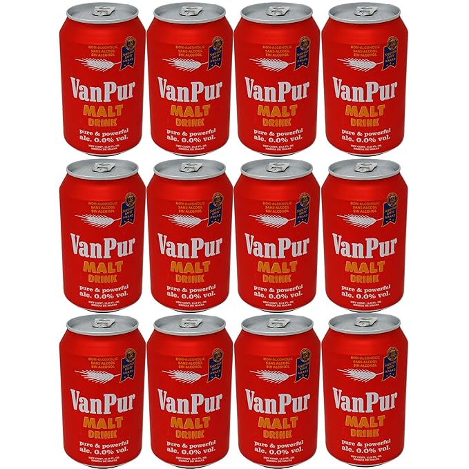 Van Pur Malt Drink Pure Malta (0.0% Alchol) 11.2 oz 12 Pack