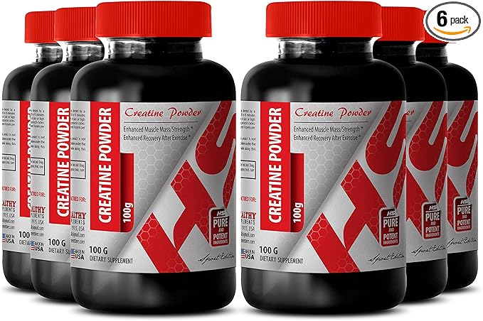 Creatine with Protein - CREATINE Powder 100G - Improve Memory (6 Bottles)