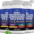 NEW AGE DHEA Supplement - Pregnenolone for Men &amp Women with DIM Ashwagandha Boron Calcium Magnesium Zinc Vitamin D3 5000iu - Support Capsules - 180 Count