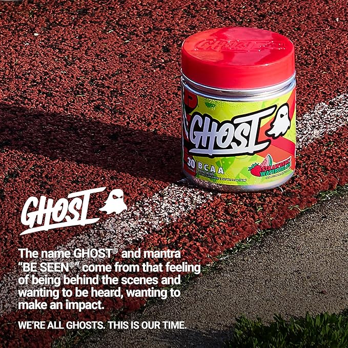 GHOST BCAA Powder Amino Acids Supplement Strawberry Watermelon - 30 Servings - Sugar-Free Intra Post &amp Pre Workout Amino Powder &amp Recovery Drink 7G BCAA