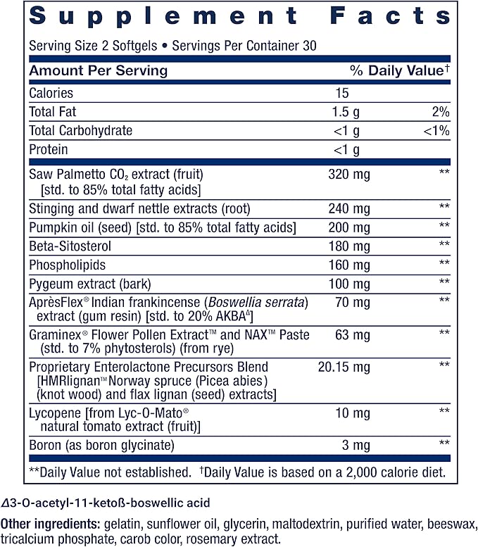 Life Extension Macuguard Ocular Support with Saffron &amp Astaxanthin 60 Count and Ultra Prostate Formula Saw Palmetto 60 Softgels