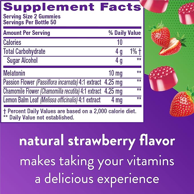 Vitafusion Fiber Well Fit Gummies 90 Count and Max Strength Melatonin Gummies 100 Count