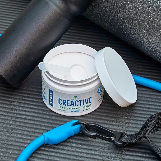 CreActive Creatine HCL + Nootropic + Nitric Oxide - Supports Muscle Performance Cellular Energy Production &amp Cognitive Function (Unflavored)