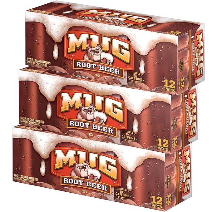 Mug Root Beer Soda Fridge Pack Bundle 12 fl oz 36 Cans