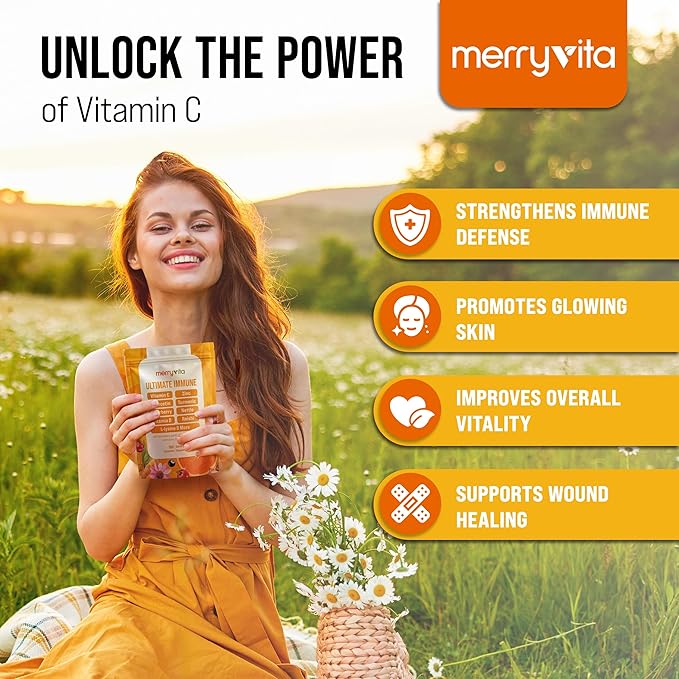 Liposomal Vitamin C 1000mg - Immune Support Supplement with Zinc Rose Hips Elderberry Quercetin Bioflavonoids - Natural Vegan Non-GMO - 180 Capsules