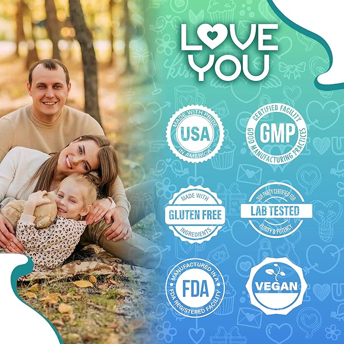 Love You Reduced Glutathione 98% Purity 1040 mg + Vitamin C E &amp D3 - Intracellular Antioxidant - Supports Detoxification &amp Immune Function - 120 Veggie Caps 30 Servings