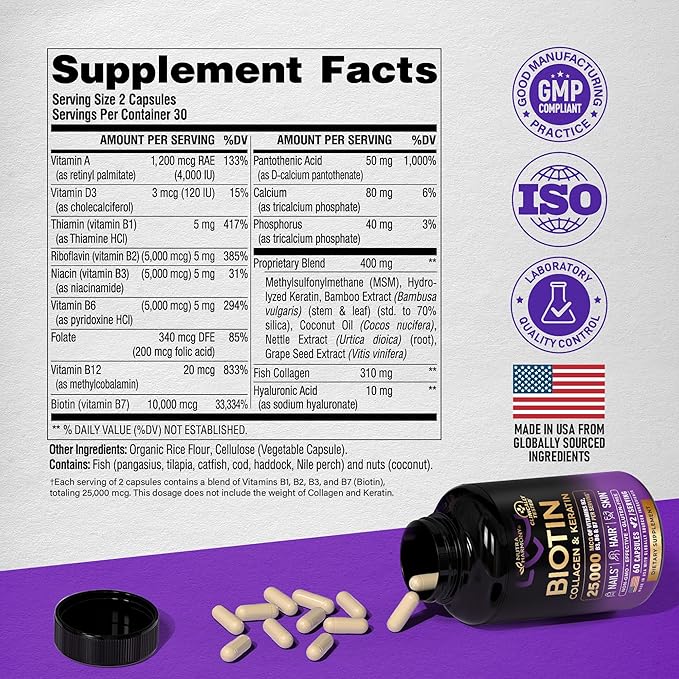 NUTRAHARMONY Biotin Collagen Keratin &amp Probiotics for Women Capsules