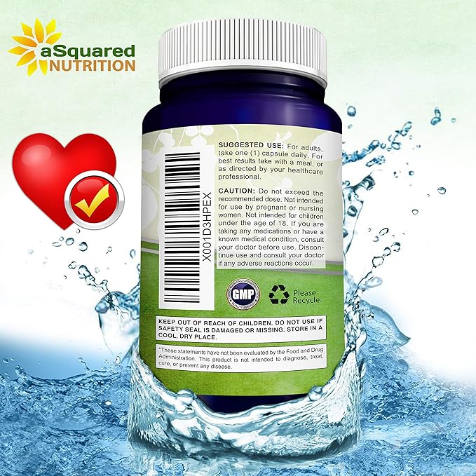 aSquared Nutrition CoQ10 (400mg Max Strength 100 Veggie Capsules) - High Absorption Coenzyme Q10 Powder - Ubiquinone Supplement Pills Extra Antioxidant CO Q-10 Enzyme Vitamin Tablets Coq 10 400 mg