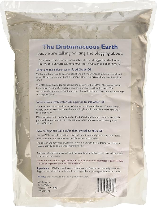Lumino Home Food Grade Diatomaceous Earth Pure 1.5 Pound