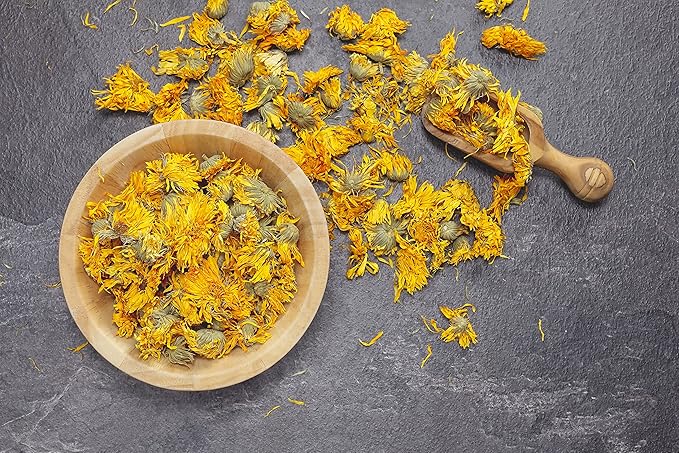 Calendula Tea 1LB (16Oz) 100% CERTIFIED Organic Whole Flower Herbal Tea (Calendula Officinalis) Caffeine Free in 1 lbs. Bulk Resealable BPA-free Bags from U.S. Wellness